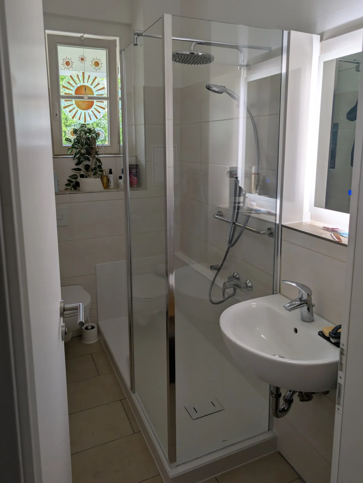 Begehbare Dusche nach Umbau